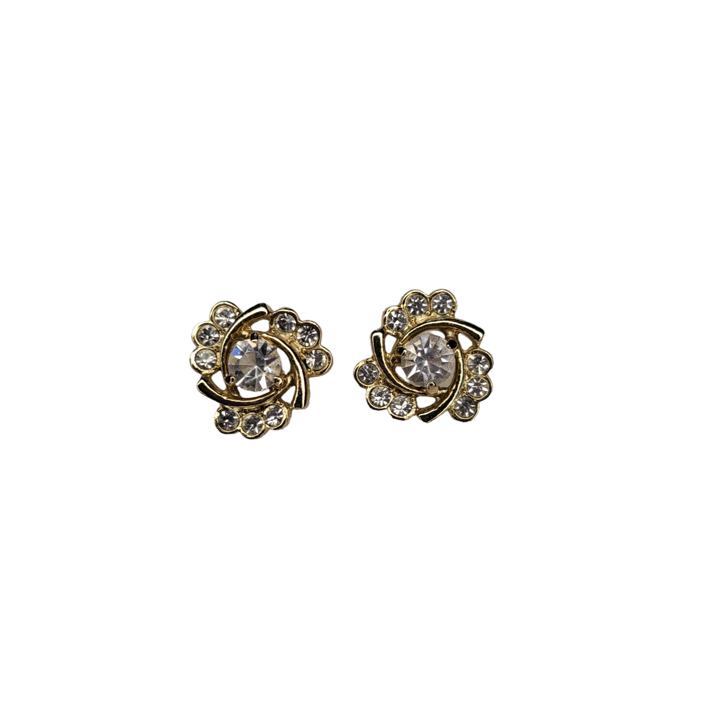 Gold Rhinestone Studs