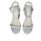 Beige Pearl Detail Platform Wedge | Size 7