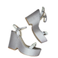 Beige Pearl Detail Platform Wedge | Size 7