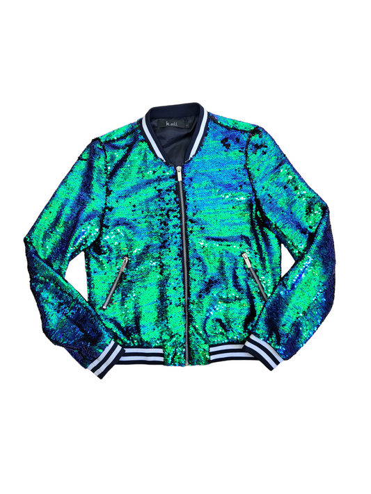 Reversible Sequin Bomber Jacket | Size Small