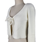 BNWT White Fluffy Tie Cardigan | Size Small