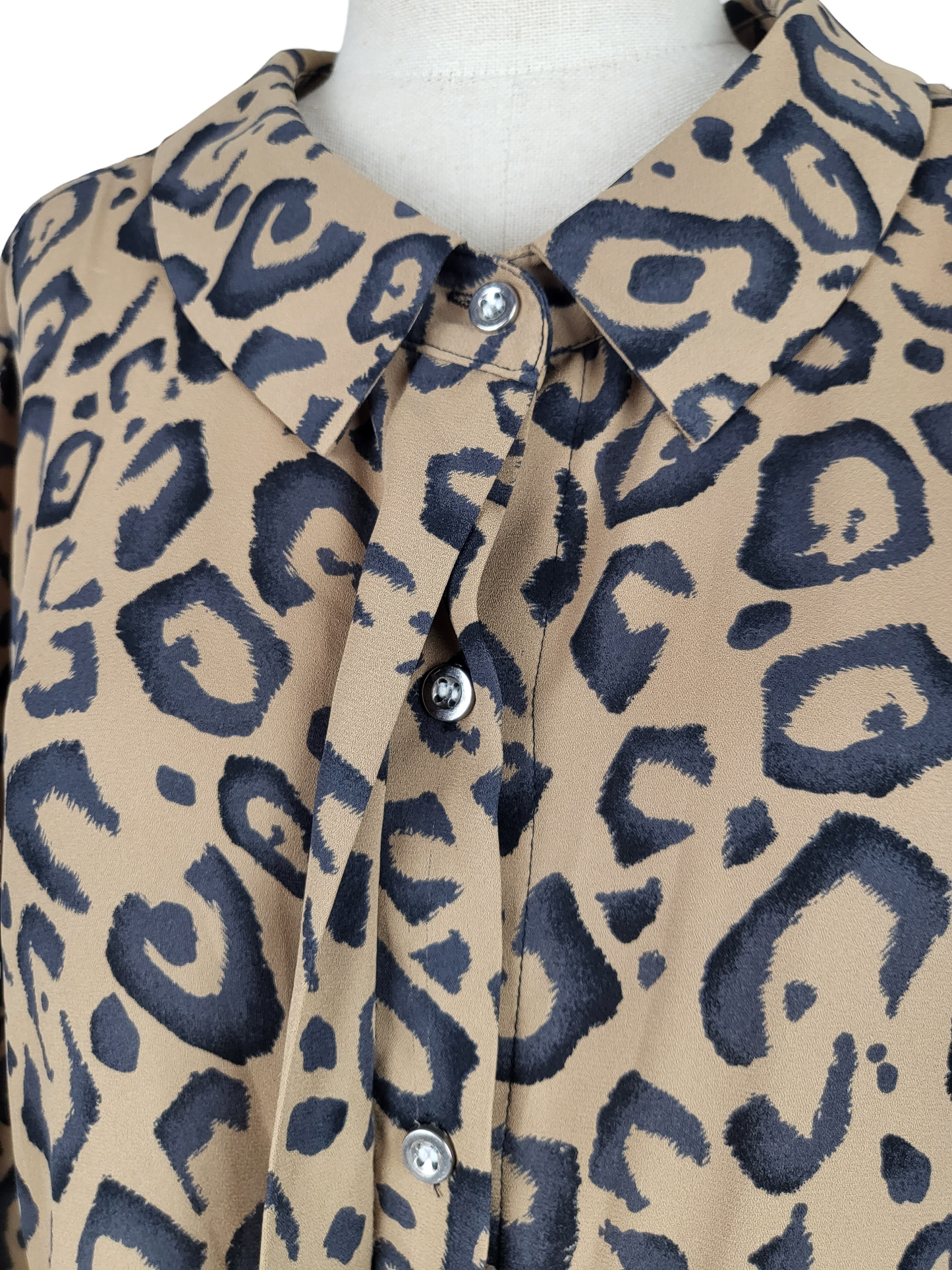 Leopard Shirt Dress | Size Large