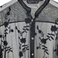 Black Mesh Floral Dress Shirt | Size Medium