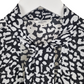 Black and White Leopard Tie Neck Shirt | Size 10