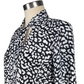 Black and White Leopard Tie Neck Shirt | Size 10