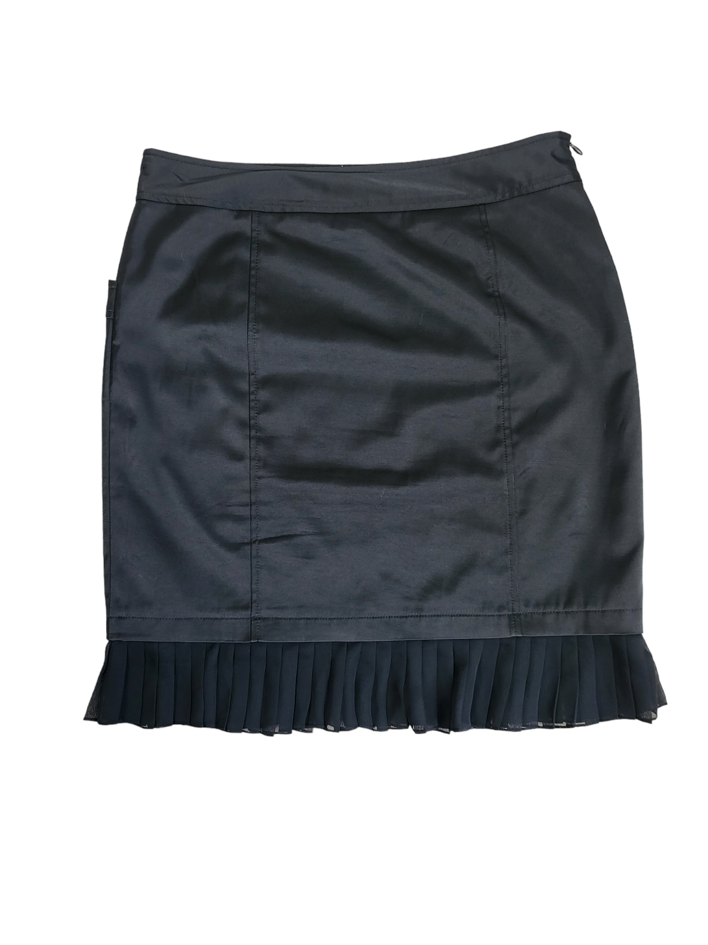 Black Satin Ruffle skirt | Size 10