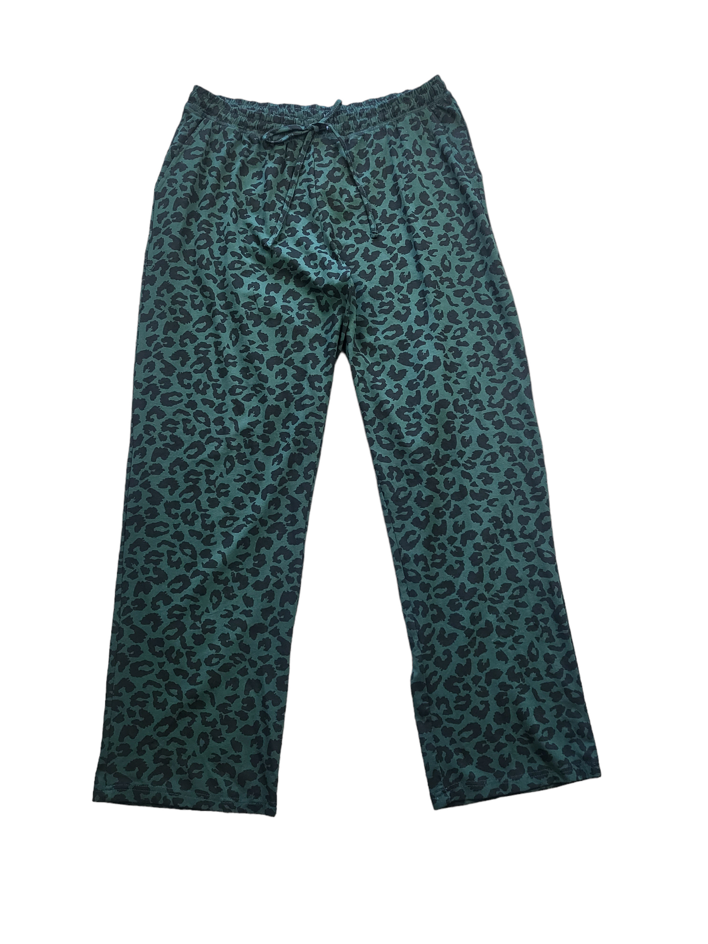 BNWT Green Leopard Elastic Waist Lounge Pant | Size Large