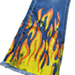 High Waist Blue Denim Flame Flare pants | Size 08