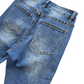 High Waist Blue Denim Flame Flare pants | Size 08