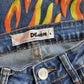 High Waist Blue Denim Flame Flare pants | Size 08