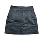 Faux Leather Black Mini Skirt | Size 08