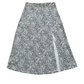 Snow Leopard Elastic Midi Skirt | Size Small