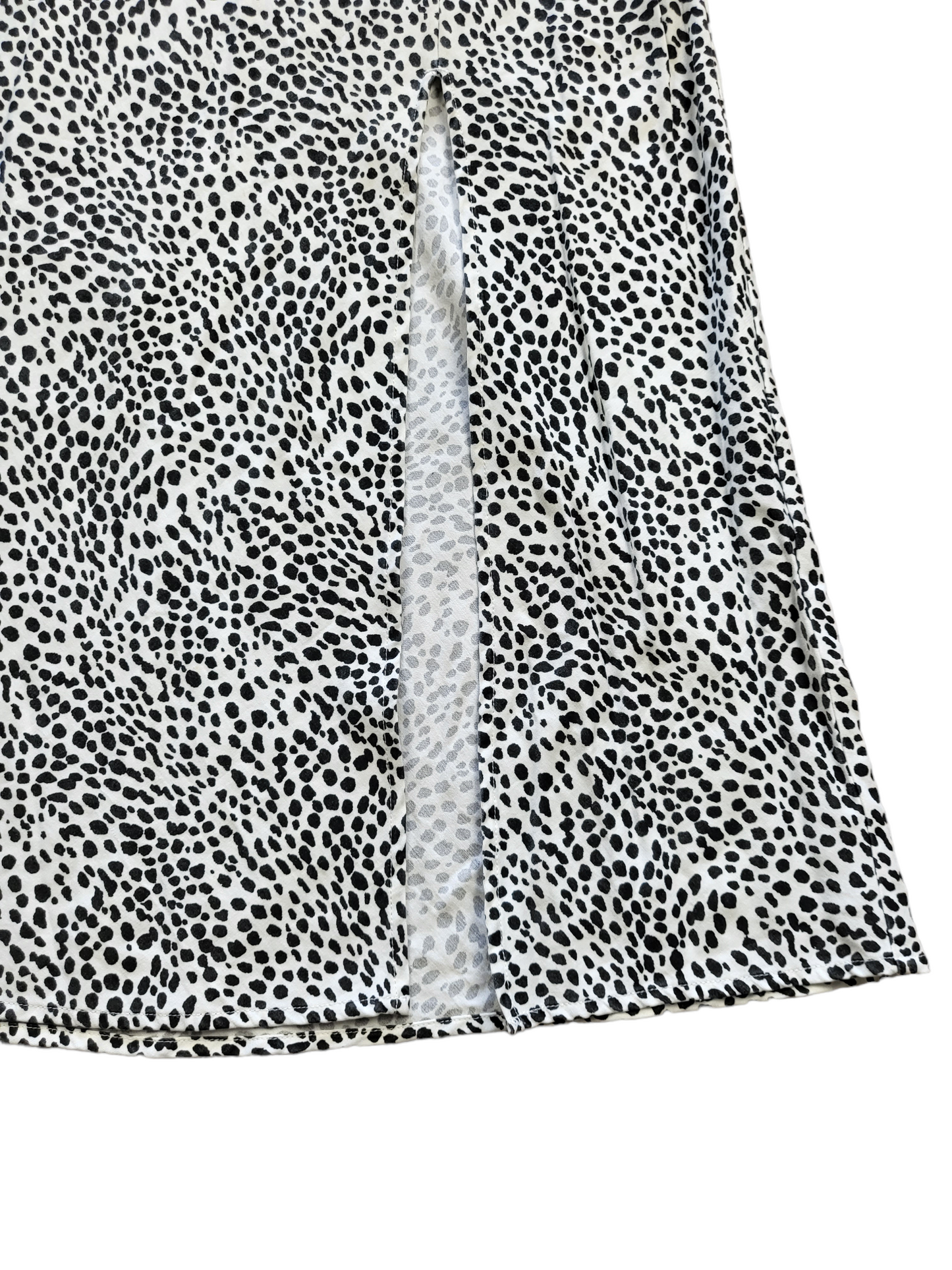 Snow Leopard Elastic Midi Skirt | Size Small