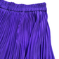 Vintage Purple Pleated Elastic waist Midi Skirt | Size Large