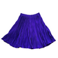 Vintage Purple Pleated Elastic waist Midi Skirt | Size Large