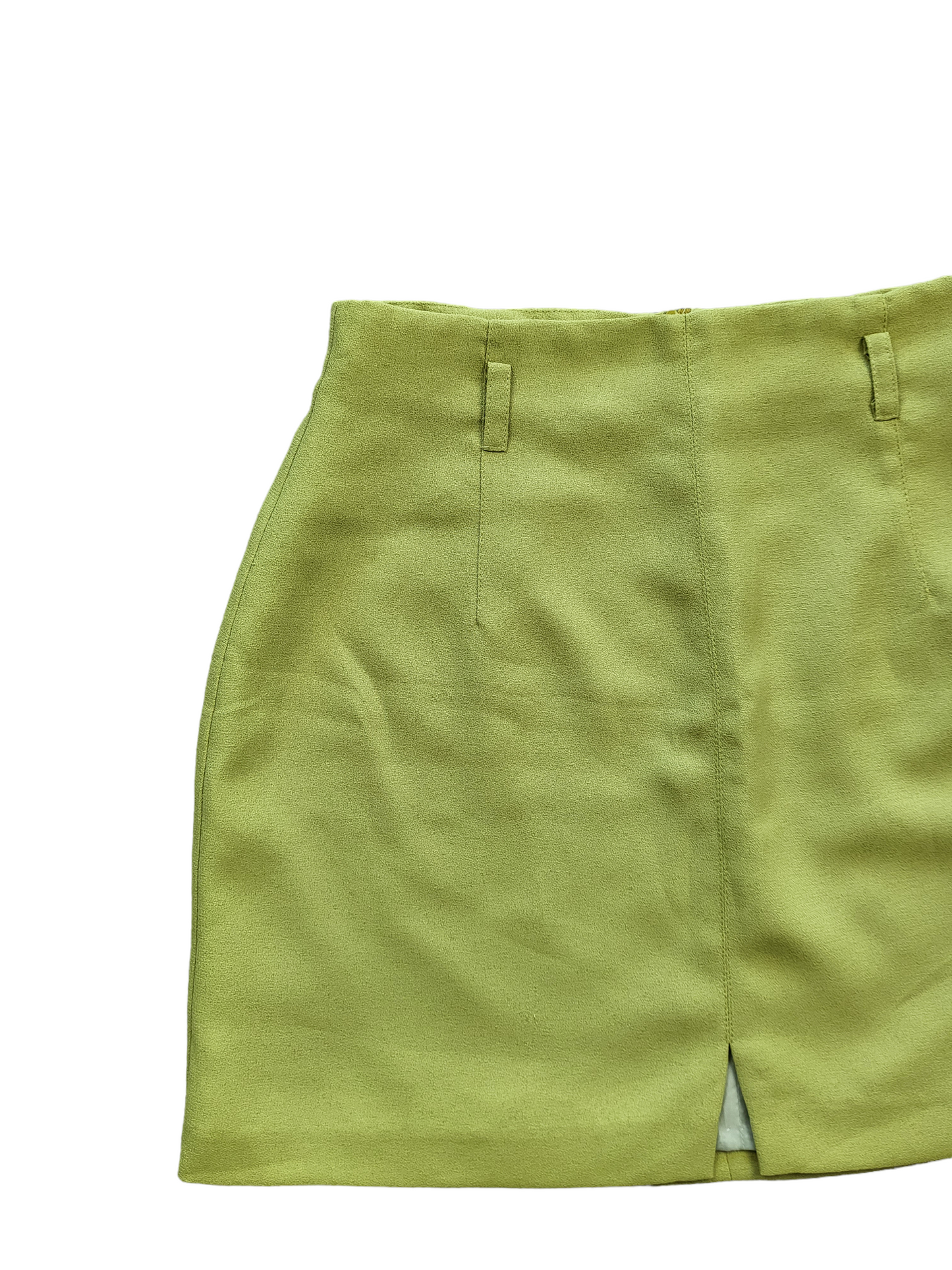 Vintage Lime Green Mini Skirt | Size 12 (Modern fit 08)