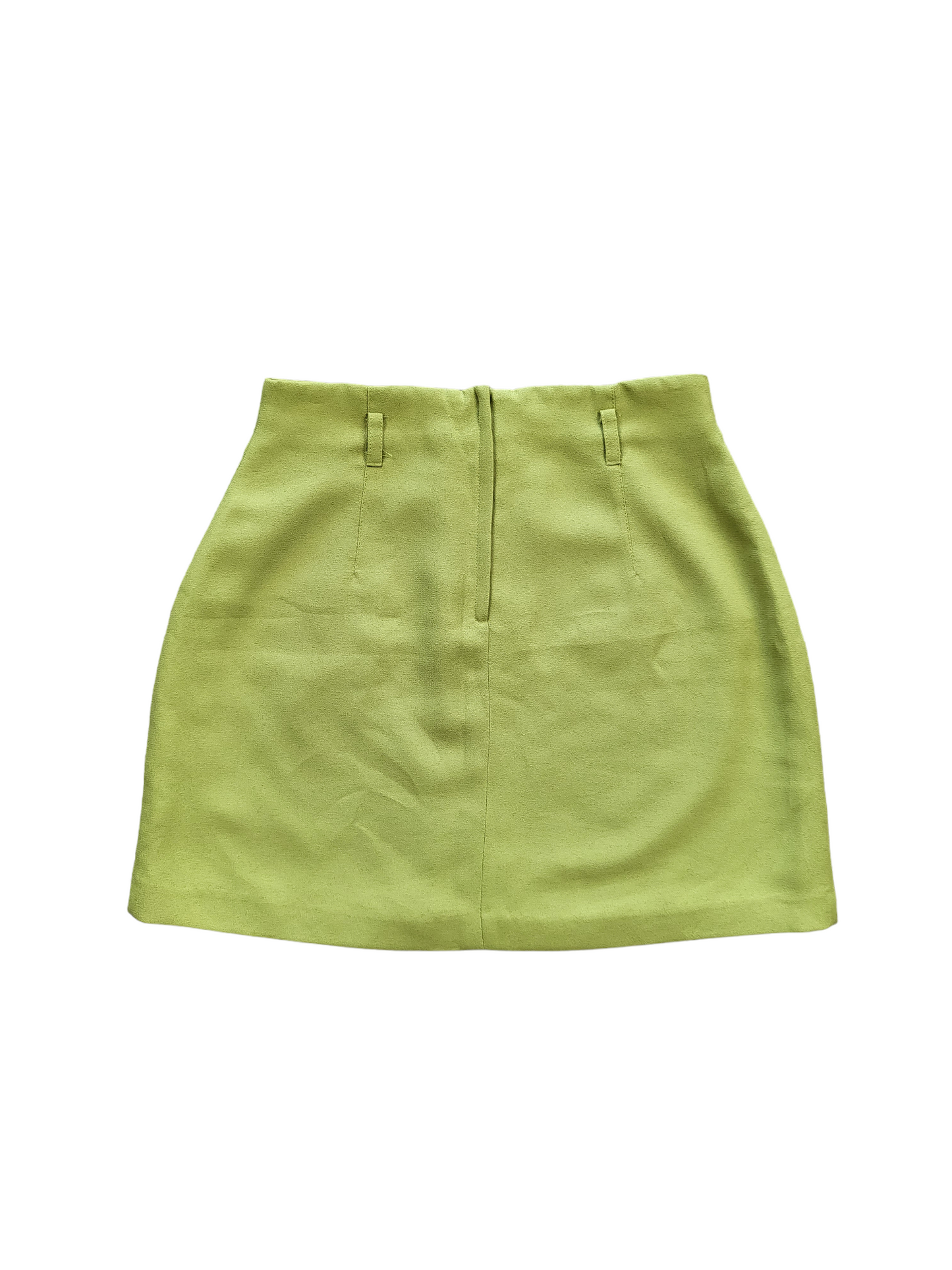 Vintage Lime Green Mini Skirt | Size 12 (Modern fit 08)