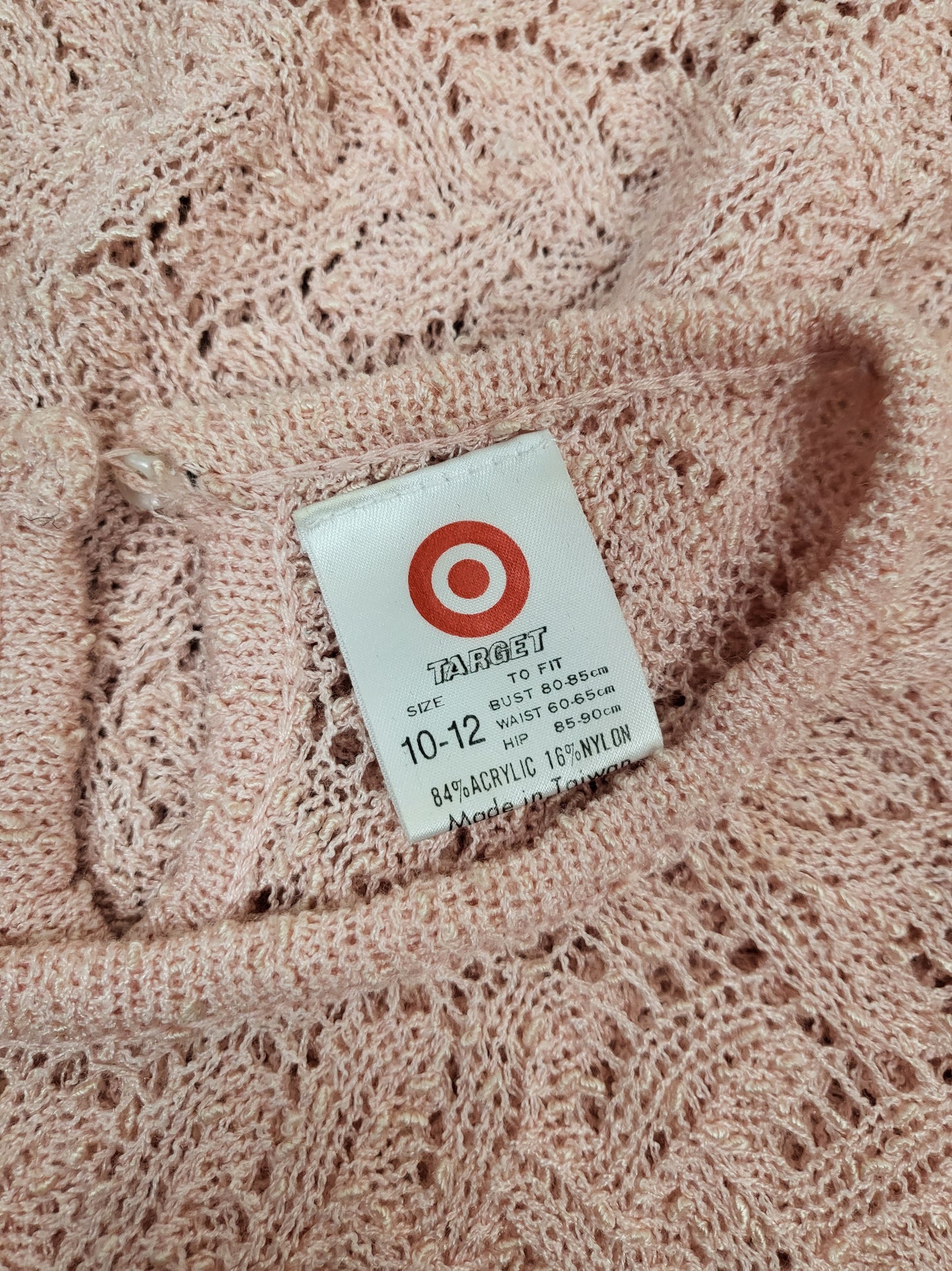 Vintage Pink Knit Top | Size 10-12