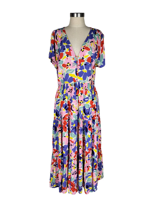 Mister Zimi Vibrant Tiered Maxi Dress | Size 14