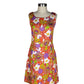 Vintage Sleeveless Vibrant Fitted Dress | Size 08