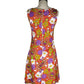 Vintage Sleeveless Vibrant Fitted Dress | Size 08