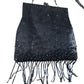 Vintage Olga Berg Black Beaded Tassel Evening Bag