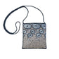 Vintage Satin Silver Beaded Evening Bag