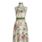 Floral Cotton Wrap Dress with Halter neck | Size Small