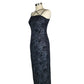 Vintage Rose Velvet Burn out Evening Dress | Size S