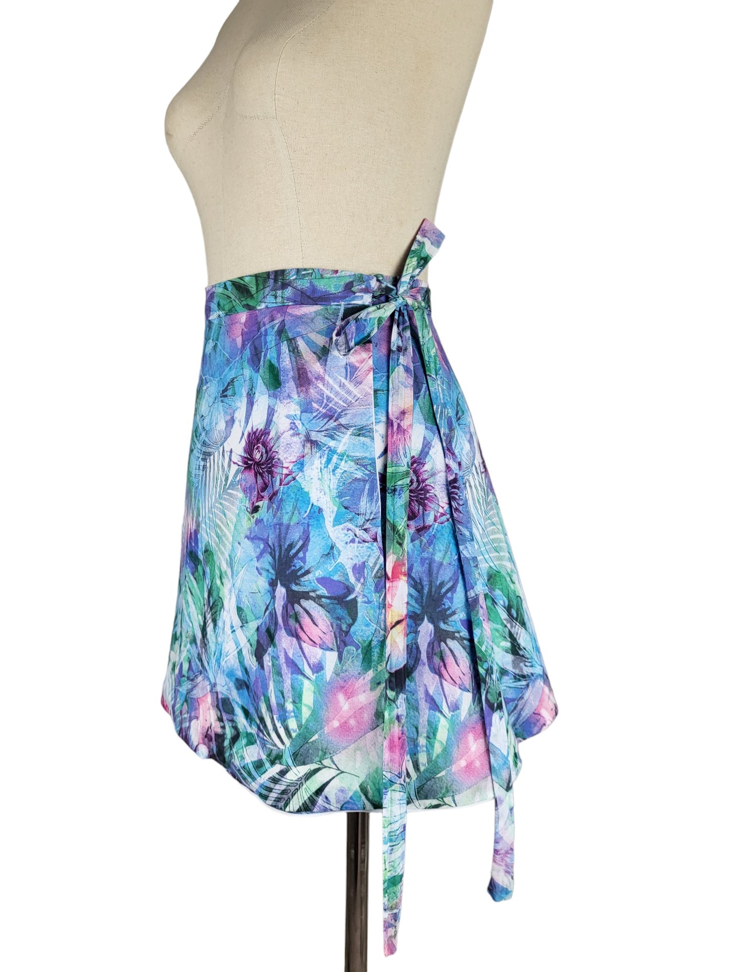 Handmade Floral Wrap Skirt | Size Small