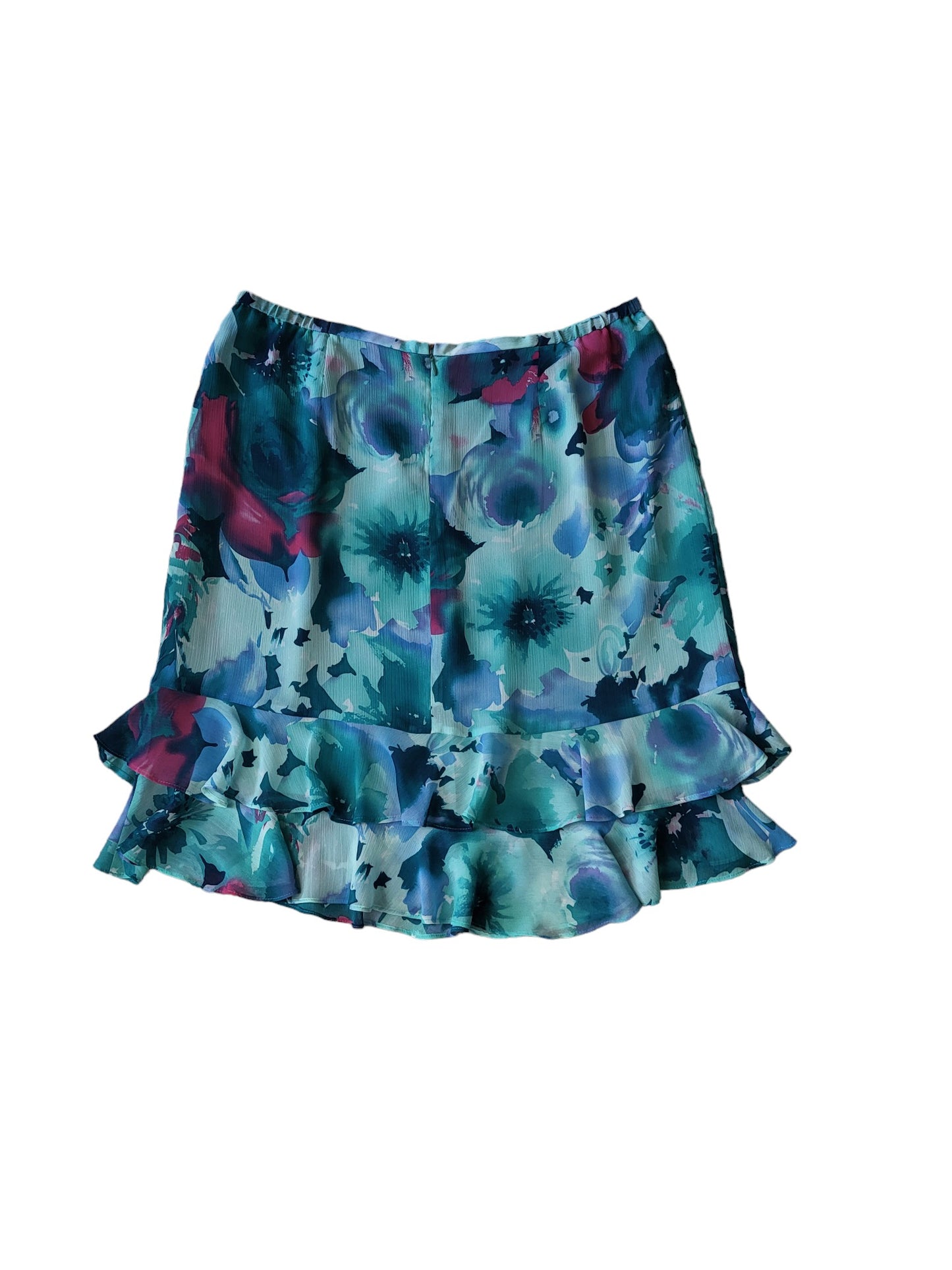 Floral Chiffon Ruffle Skirt | Size 16P