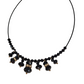 Black Crystal Beaded Necklace