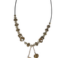 Champagne Crystal Pendant Beaded Necklace