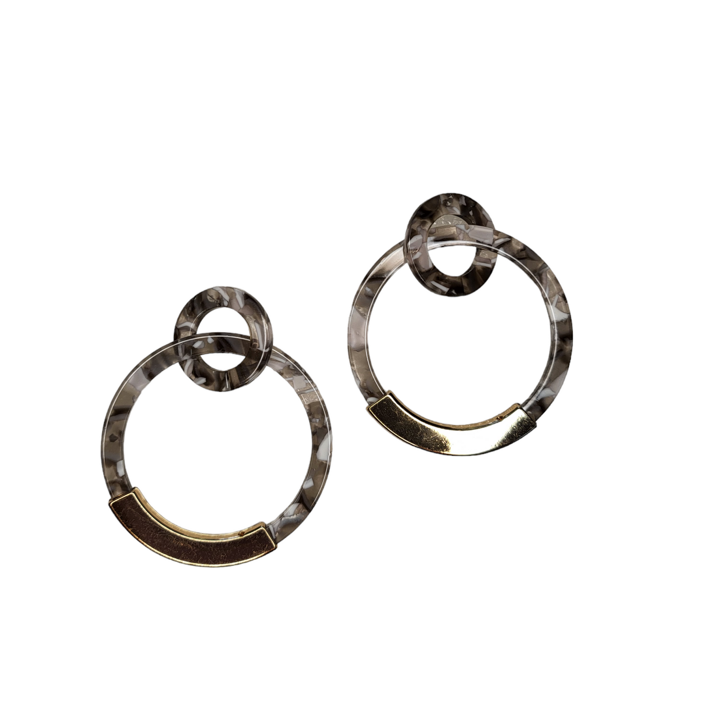 Grey Contrast Statement Earrings