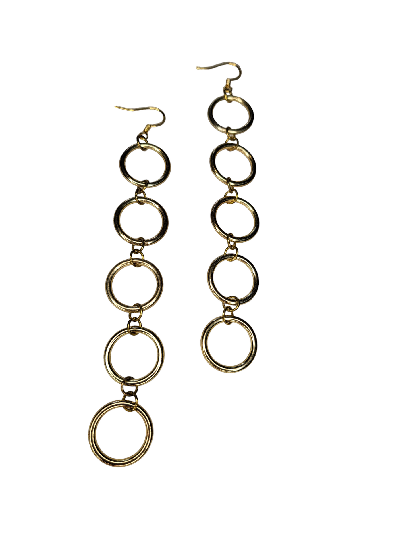 Long Circle Dangle Earrings