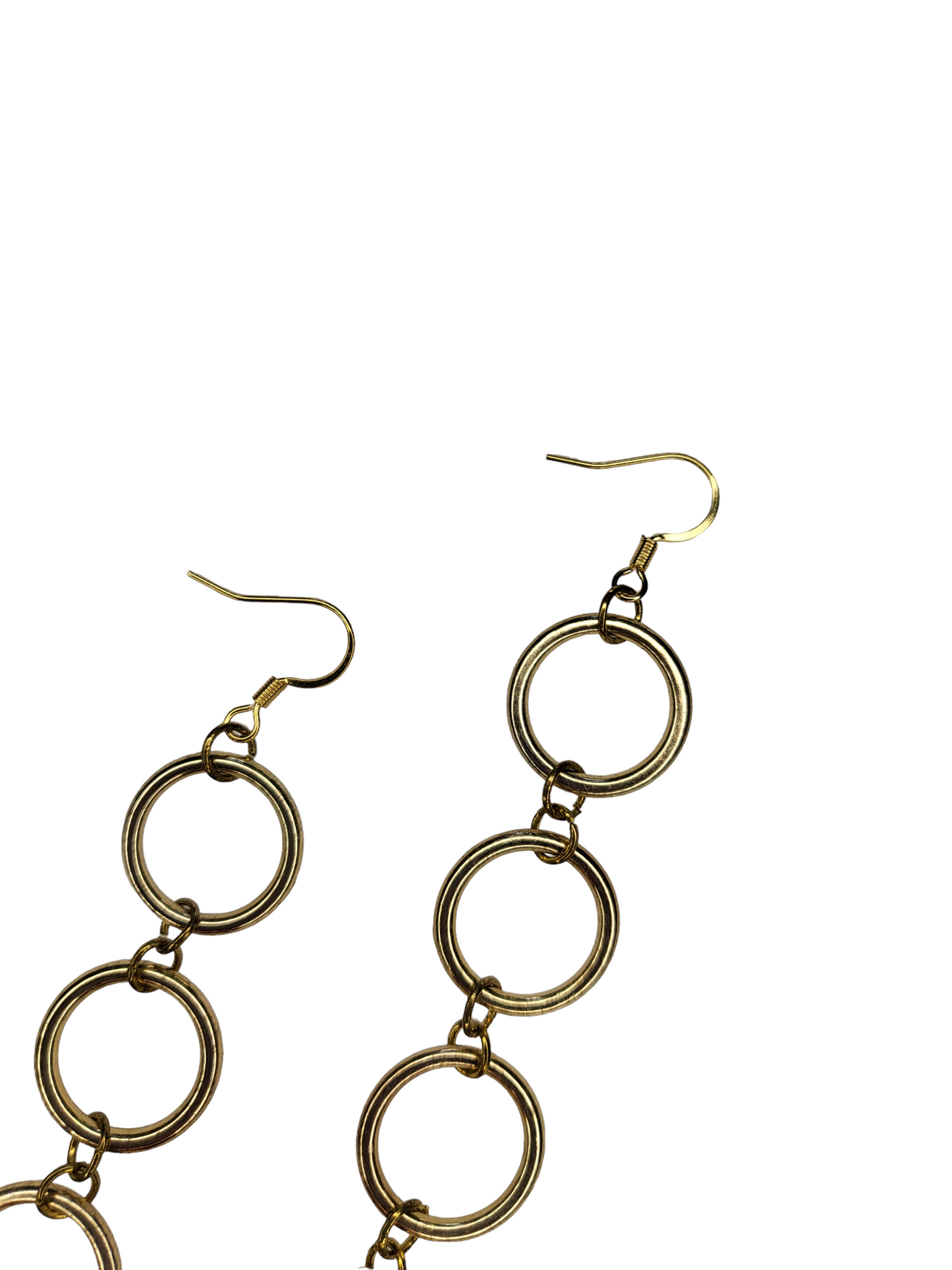 Long Circle Dangle Earrings