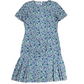 Vintage Green and Blue Pleated Hem Dress | Size 10