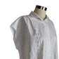 Vintage White Flower Embroidered Blouse | Size 14