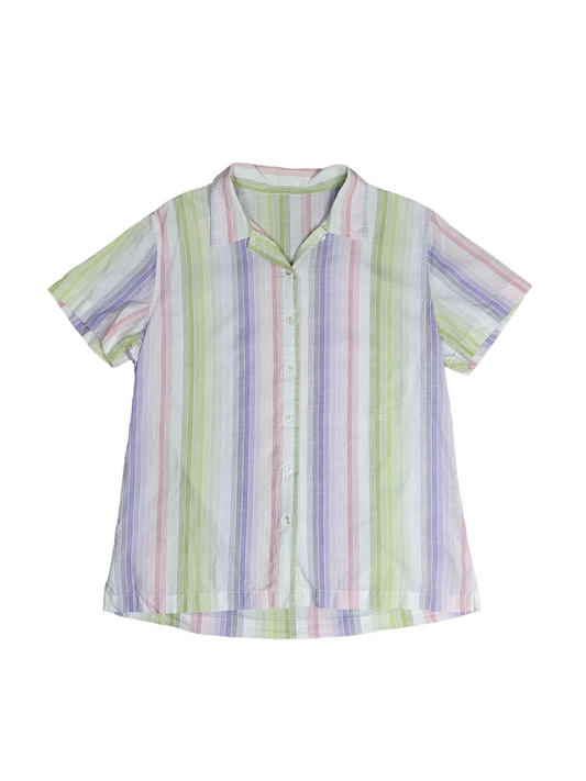 Vintage Pastel Stripe Button up Shirt | Size Medium