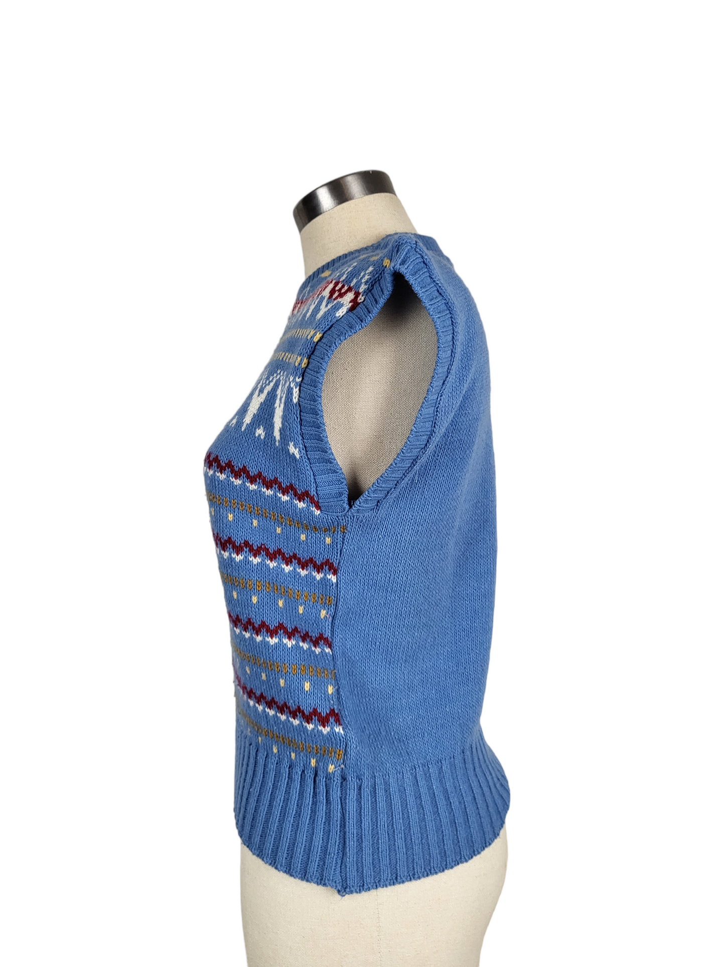 Vintage Blue Knit Sweater Vest | Size 12