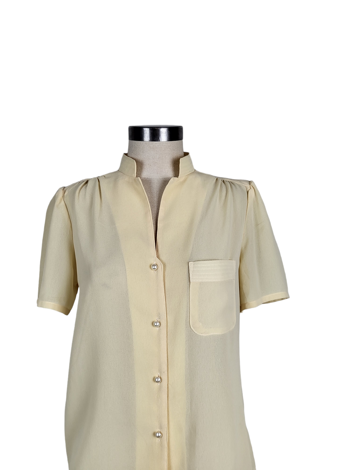 Vintage Pale Yellow Button Shirt | Size 10