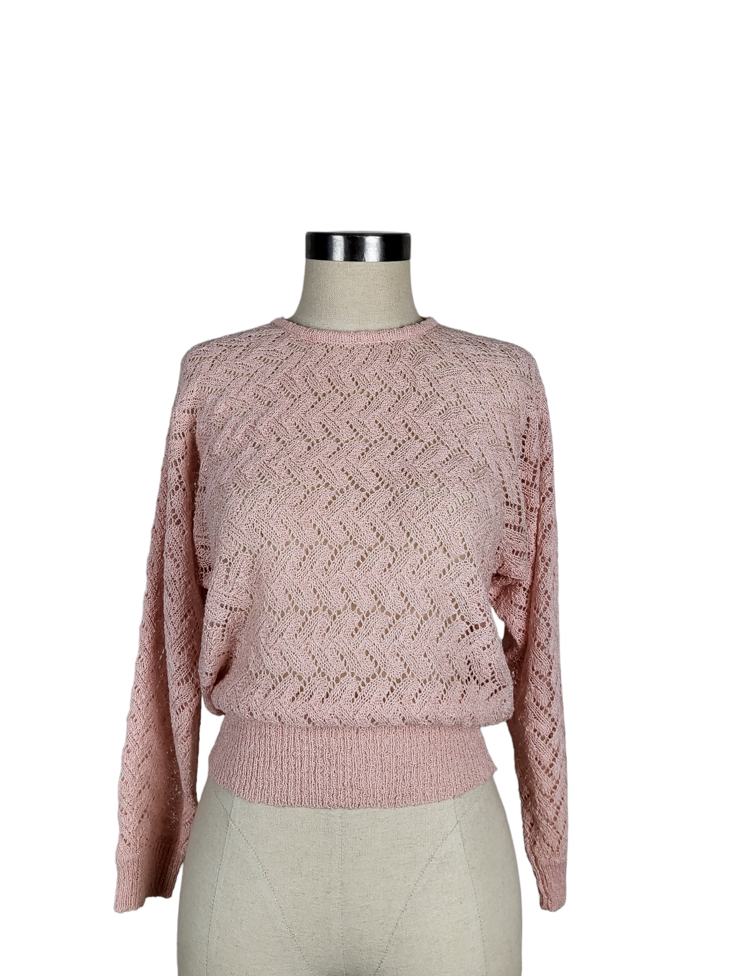 Vintage Pink Knit Top | Size 10-12