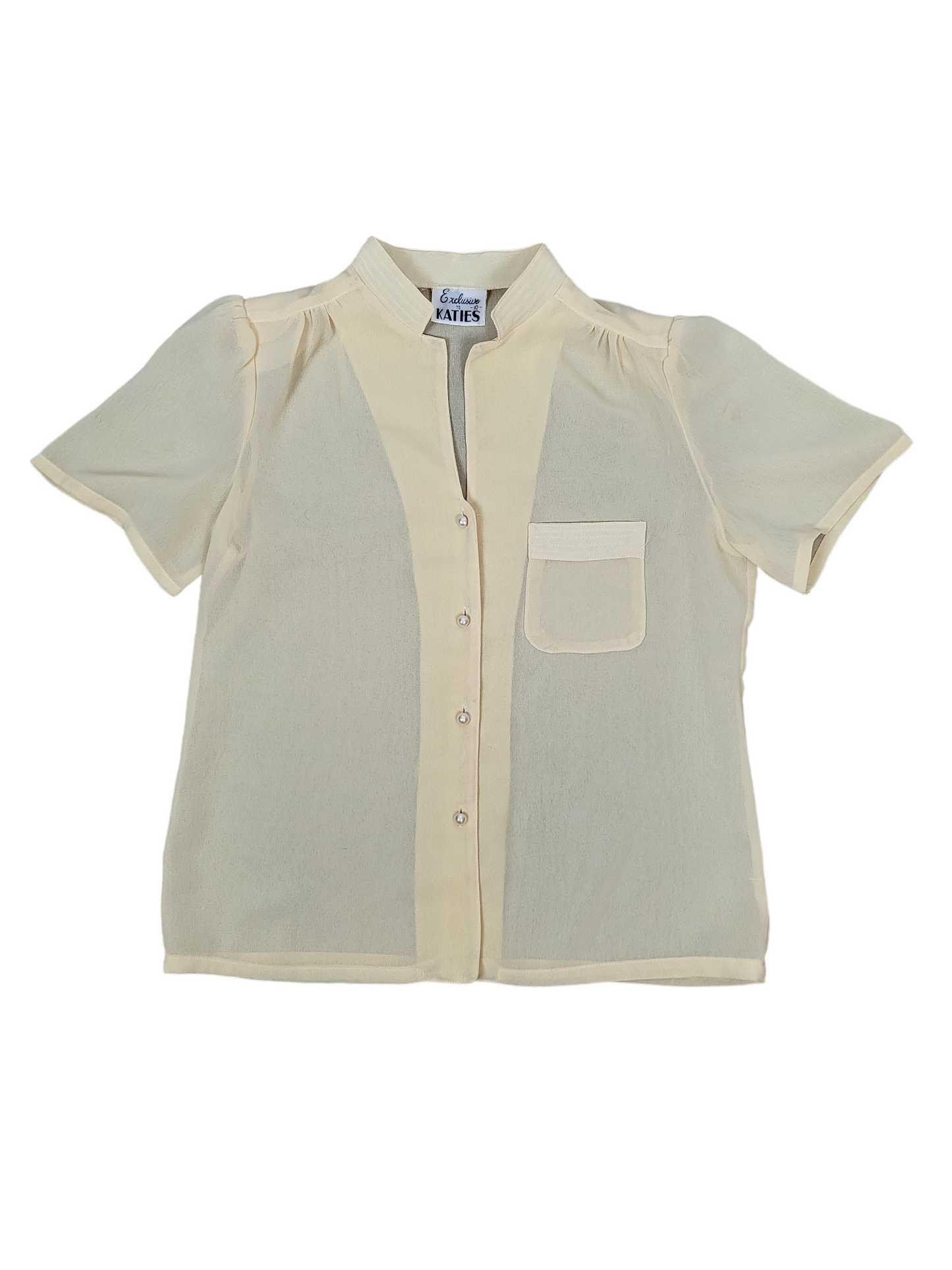 Vintage Pale Yellow Button Shirt | Size 10