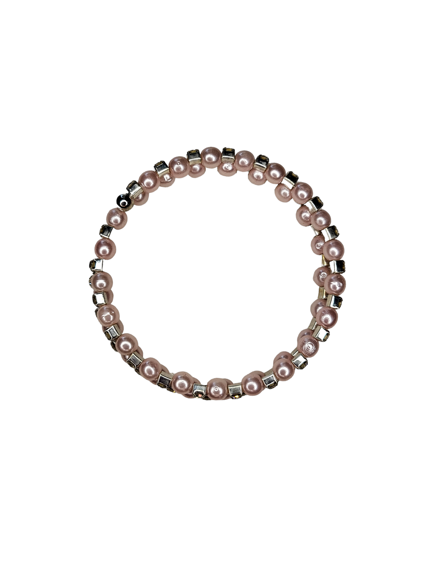 Pink Pearl Rhinestone Bracelet