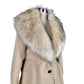 BNWT Beige Fur Collar Coat | Size 12