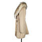 BNWT Beige Fur Collar Coat | Size 12