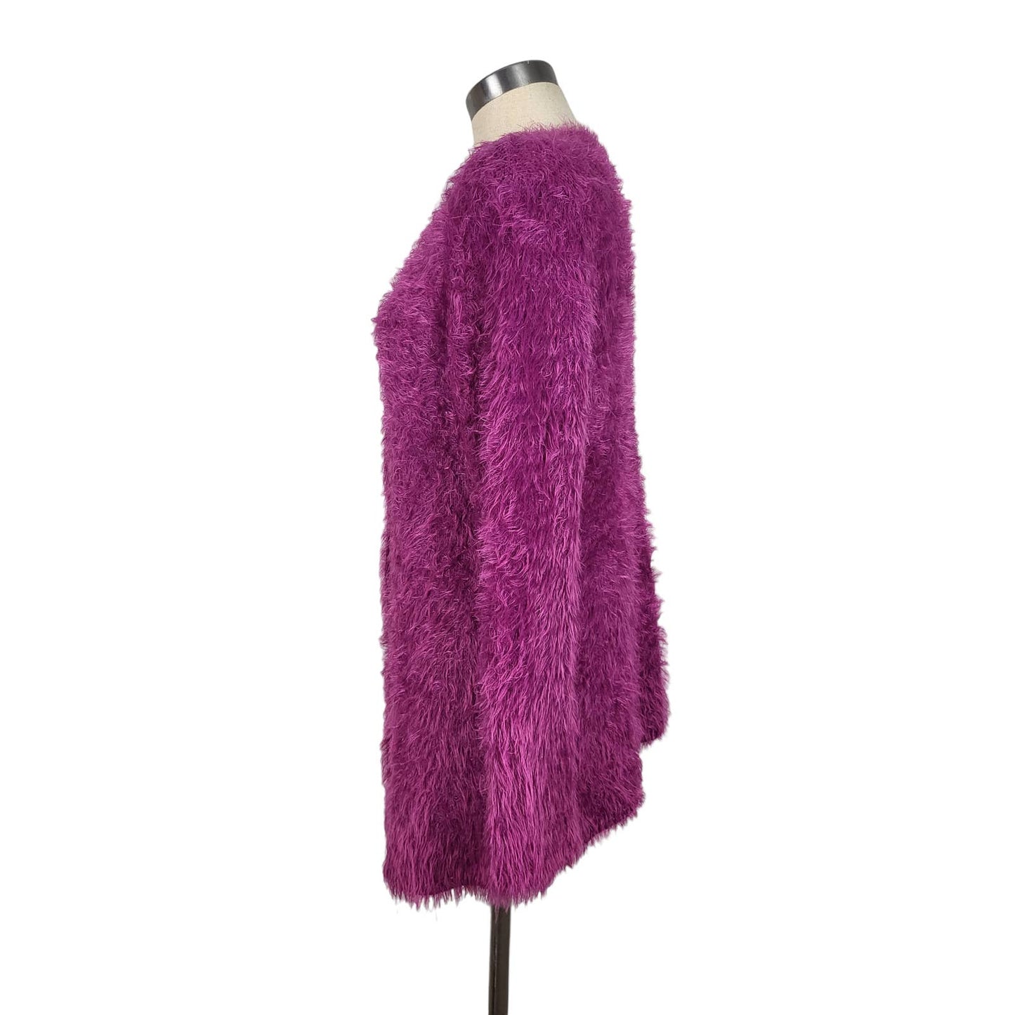 Fluffy Hot Pink Cardigan | Size Large