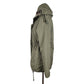 Khaki Jacket with removable Fur Lining and hood | Size XS