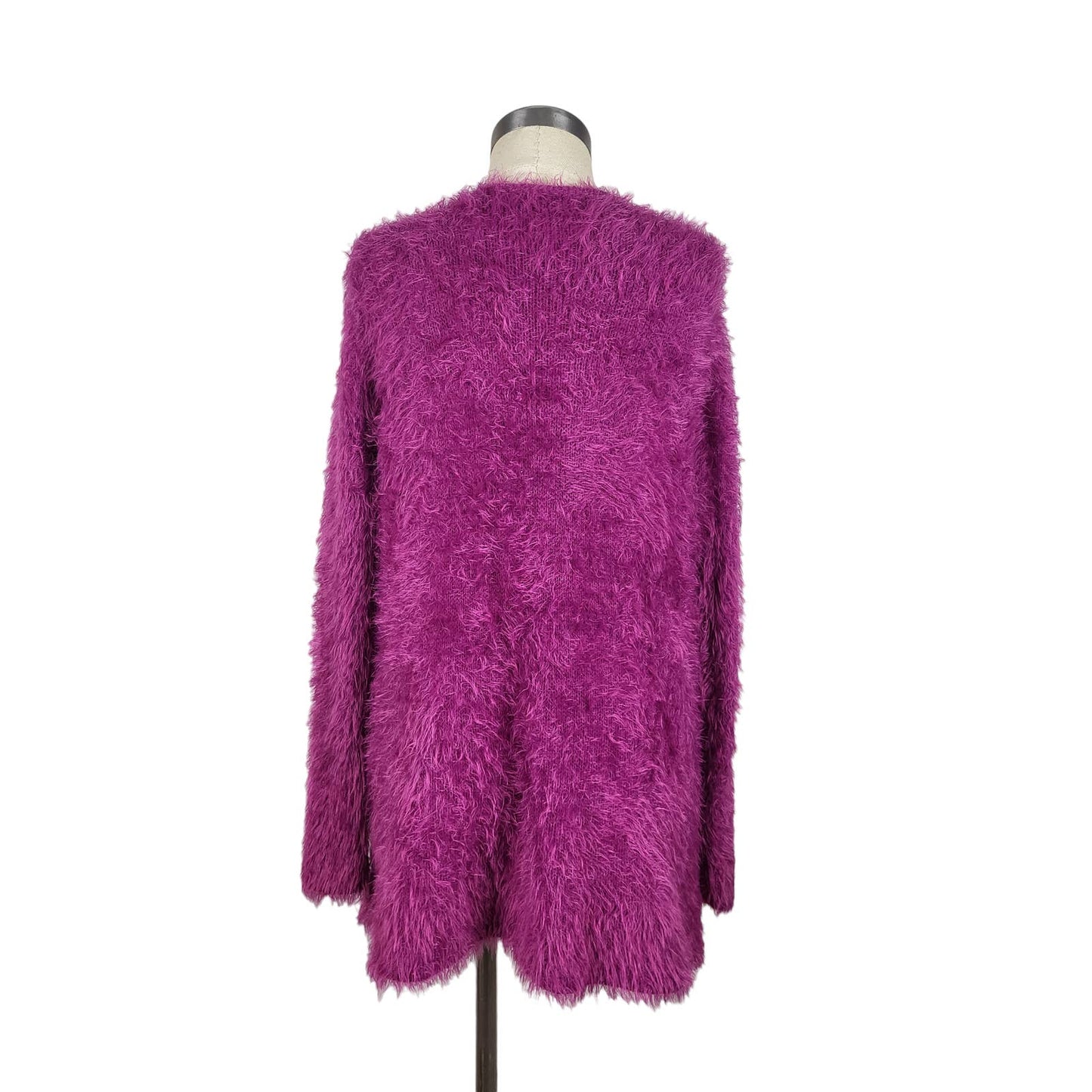 Fluffy Hot Pink Cardigan | Size Large