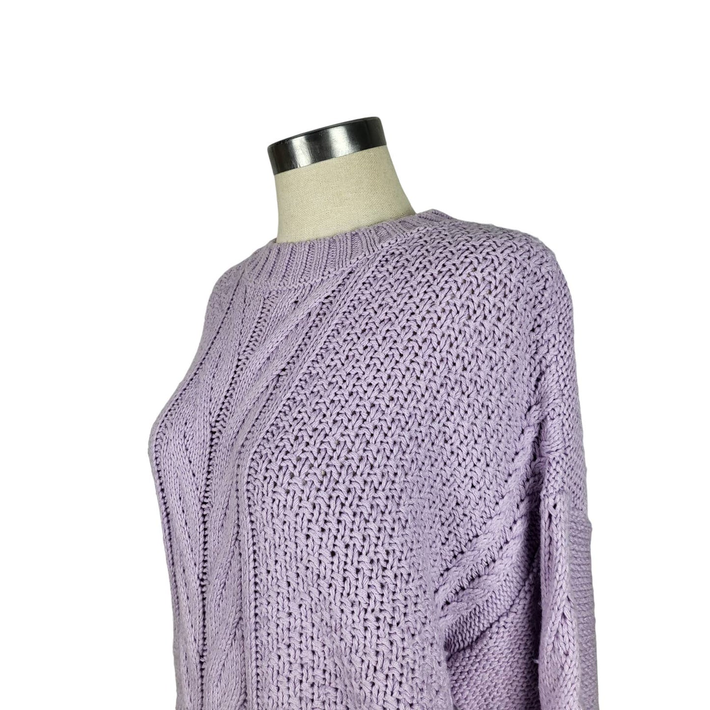 Billabong Cable Knit Lavender Jumper | Size Small